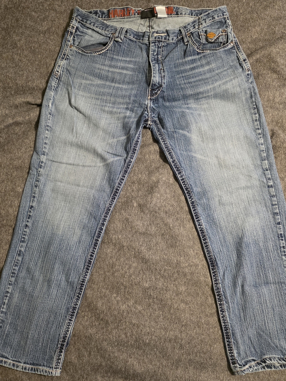 Harley-Davidson Light Blue Washed Straight Jeans
